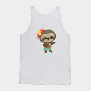 Sloth dancing hula Tank Top